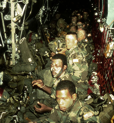 82nd Airborne Division/TF PACIFIC soldiers en route to Panama.