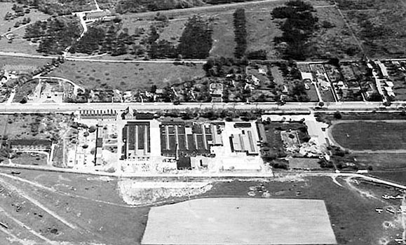 The 11th Aviation Company occupied the WWII-era Messerchmitt Aircraft factory hangars at Haunstetten outside Augsburg.