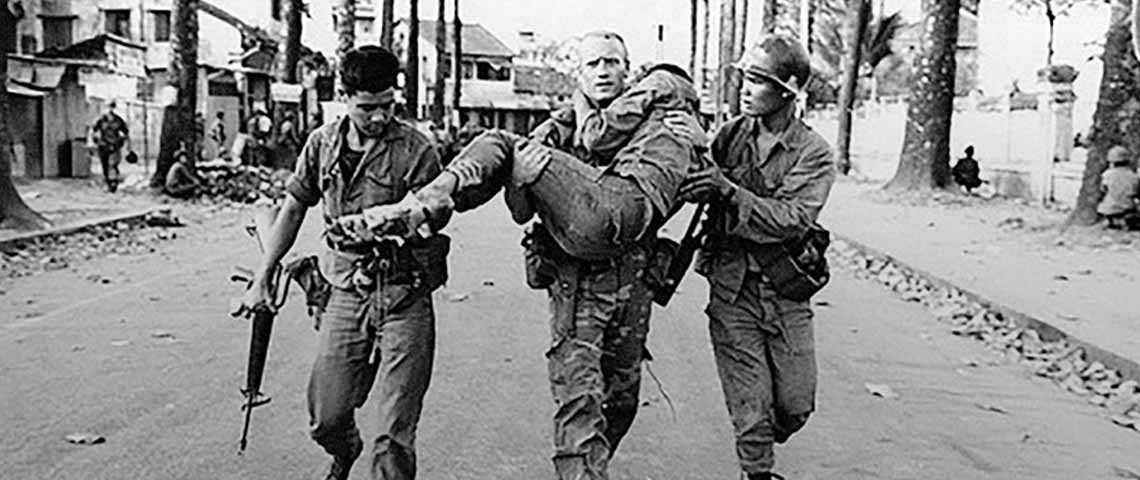 Smoke rises over Saigon, the capital of South Vietnam, following a Viet Cong attack during Tet Offensive in early 1968. (Image Credit: National Archives and Records Administration)