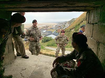 View from inside the bunker eliminated by Company C, 2nd Rangers.