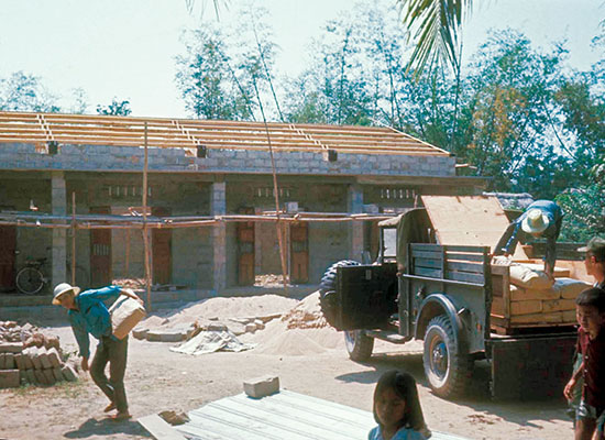 Some 41st CA Teams helped the locals build schools, such as this high school at Truong Hoc Vinh Hy.