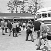 301st RB&L soldiers arrive at Fort Riley, May 1951.