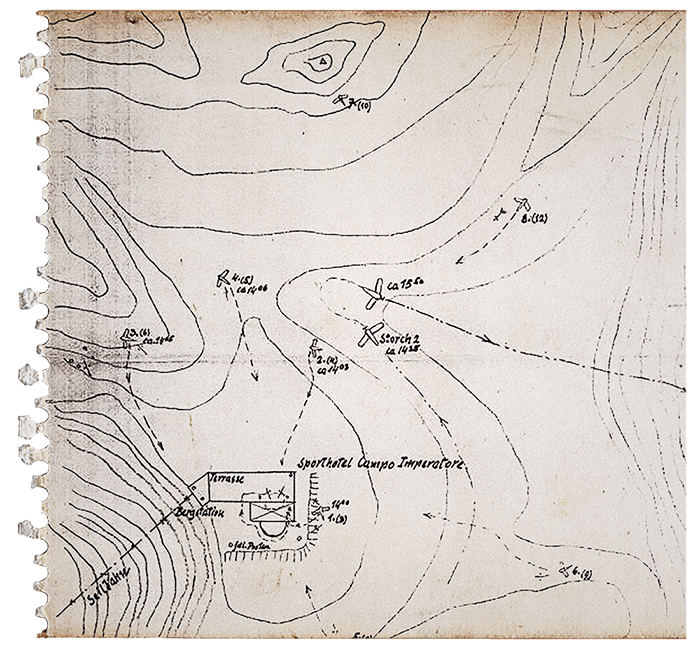 Skorzeny’s postwar sketch