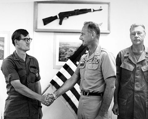 BG Joseph R. Ulatoski, a 5th Ranger Infantry Company and 8240th AU Korean War veteran, commanded a 25th Infantry Division (ID) brigade task force during the Cambodian incursion, May-June 1970.