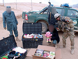 Over 1,000 lbs. of stuffed animals, toys and kid’s blankets were donated by the Green Bay Catholic Diocese.