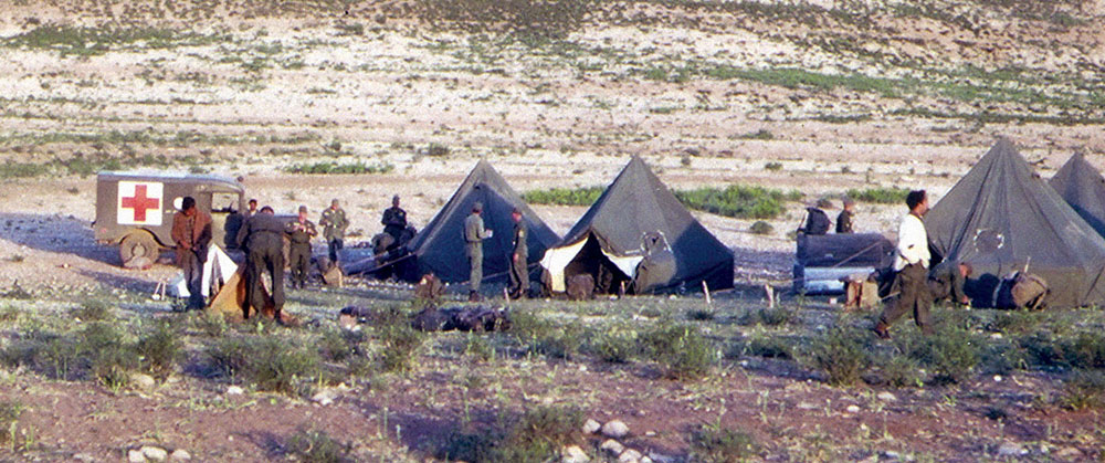 The Base Camp was guarded by two SF radio operators, the ARMISH radioman, and the Iranian truck drivers.