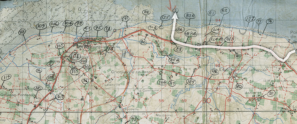 MAP: Assault route of Force B