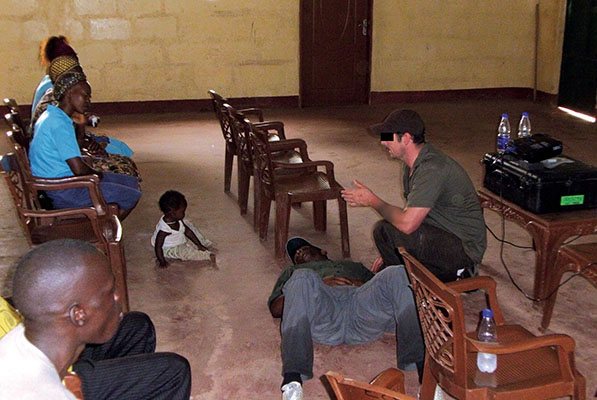 SSG Coverdale* teaches obstetrics to local nursing students in Nzara.