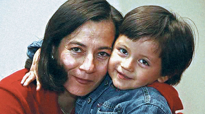 Clara Rojas and Emmanuel reunited.