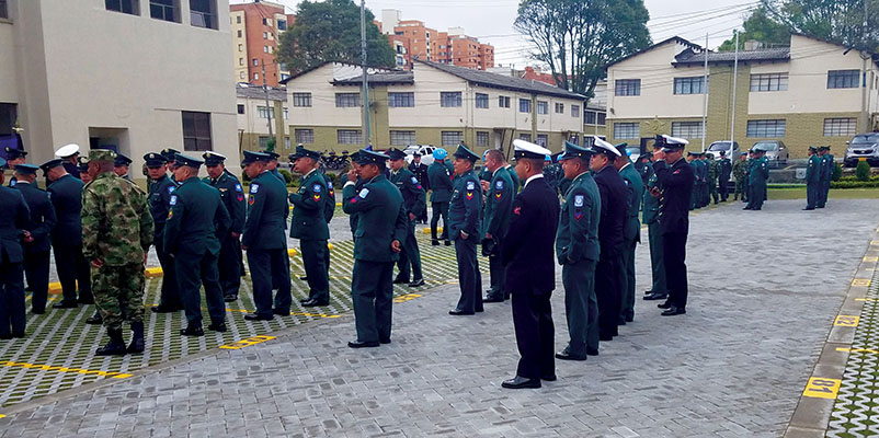 Students await the Friday dress uniform inspection