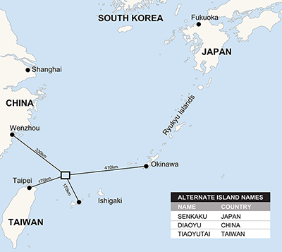 Map 2: Territorial disputes with China