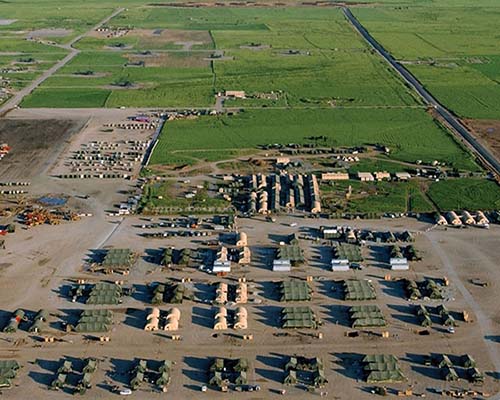 Forward operating base (FOB) at Bashur Airfield outside Irbil.