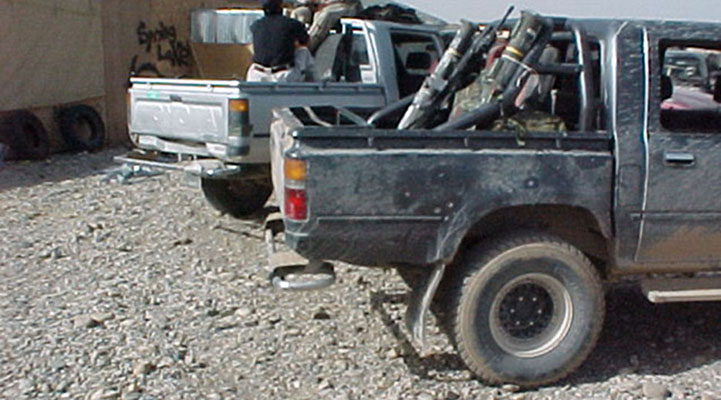 The mix of ARSOF vehicles in Afghanistan