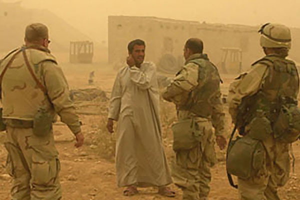 Not even a fierce two-day sandstorm kept the dedicated soldiers of the 422nd Civil Affairs Battalion from interviewing villagers about local conditions.