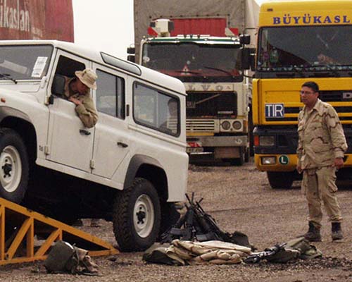 After a journey of some three thousand miles, more than two hundred custom Land Rovers arrived in Irbil, Iraq, for use by Special Forces teams attached to Combined Joint Special Operations Task Force-North.