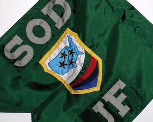 SOD-JF guidon at the time the unit was activated in October 2002.