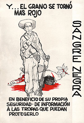 Colombian PSYOP &ldquo;Most Wanted&rdquo; poster for Jacinto Cruz Usma, alias &ldquo;Sangre Negra,&rdquo; contained a sketch, physical description, reward, list of crimes committed, and government efforts to curb his activities in northern Tolima.
