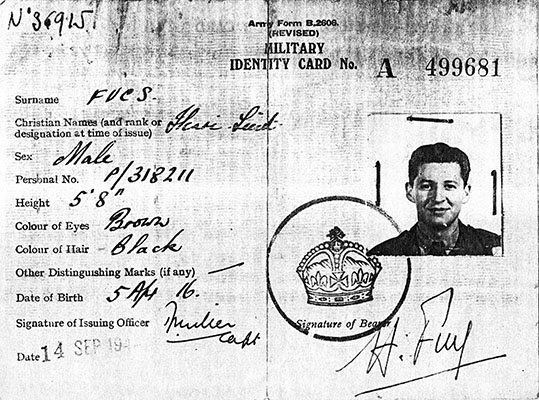 Herbert Fucs&rsquo; ID card