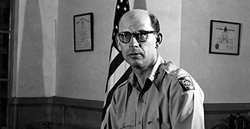 Lieutenant Colonel Homer S. Shields, the first commander of the 1st RB&L Group, in his office in Tokyo.