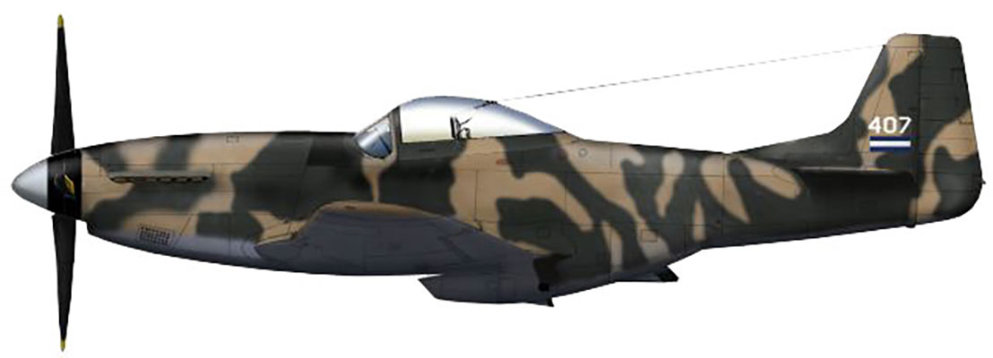 Salvadoran Air Force F-51D Mustang fighter