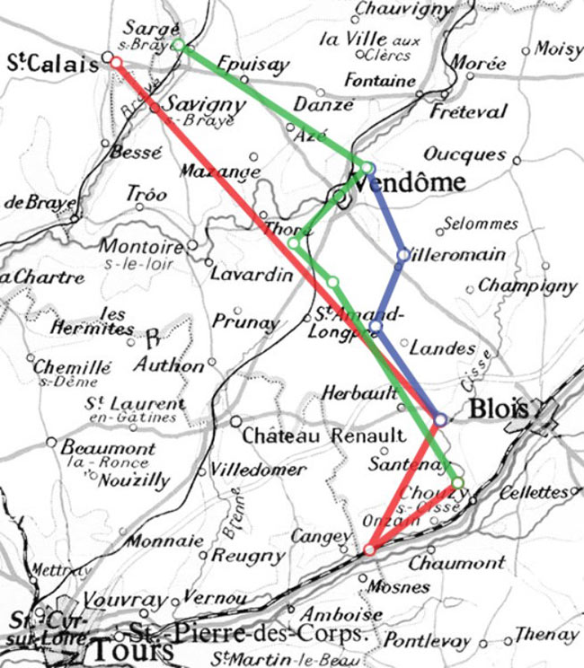 Map of radios positioned by Bruckner