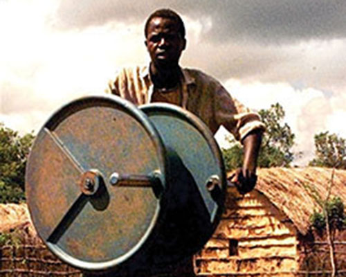 Somali village well and pump.