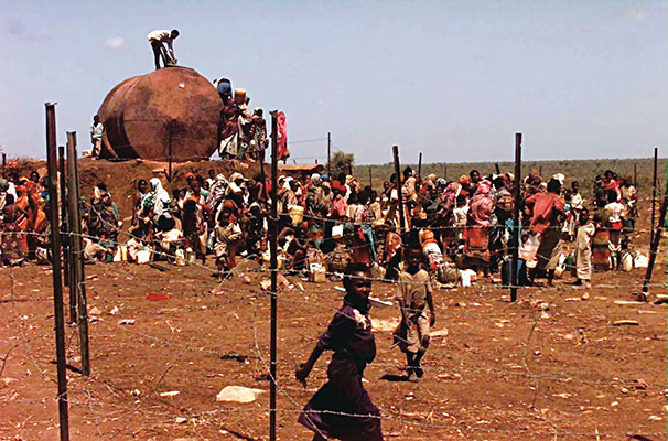 Somali village water tank.