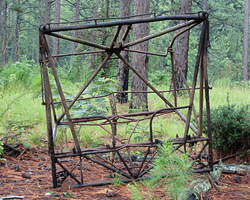 This skeleton of a nose compartment was pulled from a Camp Mackall swamp in the summer of 2006.