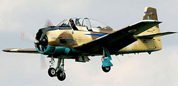 The T-28 &ldquo;Trojan,&rdquo; a basic trainer for all U.S. services, was armed with machineguns and could carry rockets and bombs for close air support (CAS) missions.