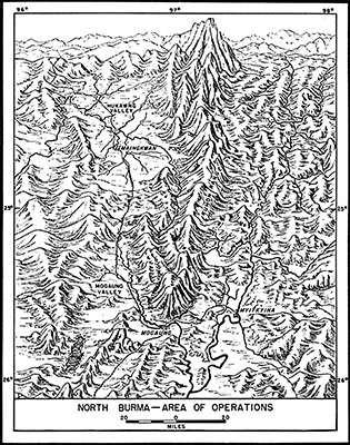 Terrain in north Burma was some of the most difficult encountered during WWII. Most ground movement had to be conducted on foot.