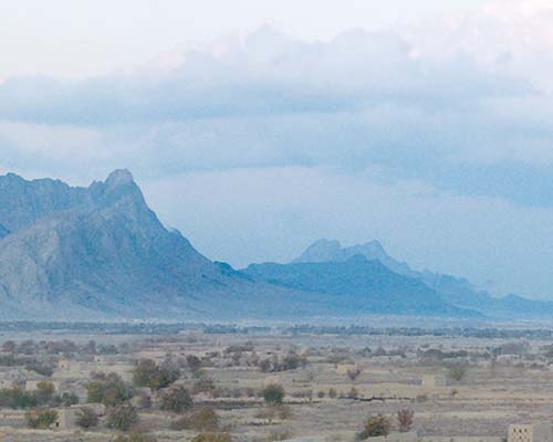 The Panjwayi Valley, one of the most fertile and productive agricultural areas in Afghanistan, was dry and brown in December 2006.