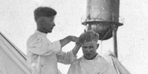 Barbershop, 3rd Infantry Regiment at Camp Ripley, MN.