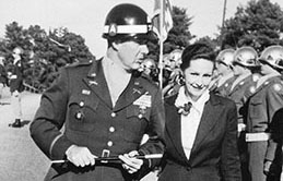 COL Blackburn, Commander of the 3rd Training Regiment and Miss South Carolina inspect the troops of the regiment at Fort Jackson, South Carolina.