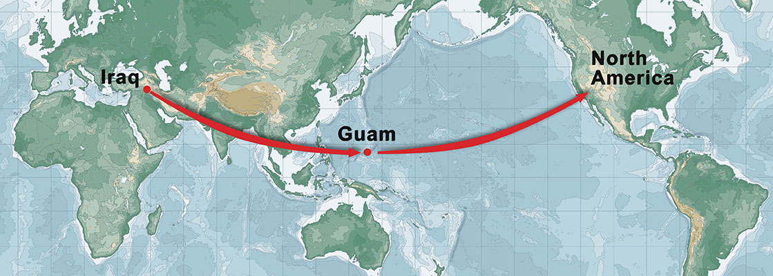 Operation QUICK TRANSIT moved the Kurdish refugees from northern Iraq to Incirlik AFB and then to Guam. Operation PACIFIC HAVEN cared for the refugees on the island until they received immigration clearance and  left for the United States.