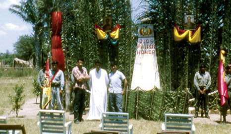 Traditionally, local priests in Bolivia sanctified community construction projects with a blessing. Working with local people proved to be lot easier than with the USAID at the embassy in La Paz.