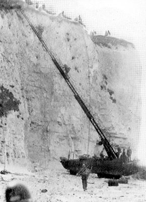  DUKWs equipped with ladders from the London Fire Dept.