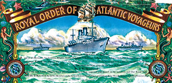 &ldquo;The Royal Order of Atlantic Voyageurs&rdquo; awarded to *Private Stanley Skowron for surviving the trip from Bremerhaven to New York.