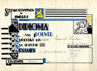 The Coal Miner’s Diploma of Honor awarded to *Stanley Skowron in Limburg, Holland.