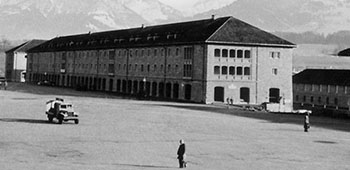Sonthofen Kaserne with the Bavarian Alps in the background.