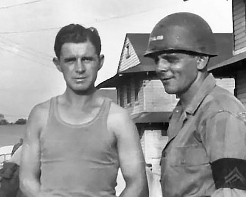 PVTs Martin Urich and Peter Astalos during BCT at Fort Knox, KY.