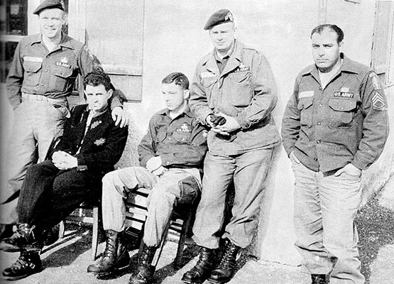 10th SFG soldiers at E&E safehouse with SGT Martin Urich and SFC Antonino &ldquo;Tony&rdquo; Zarba.