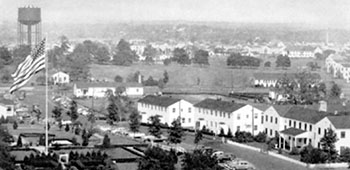 Aerial view of Camp Kilmer, NJ, where most Lodge Act soldiers were in-processed in the United States.