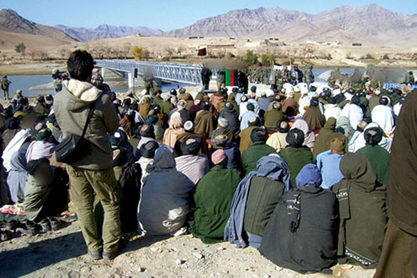 With money and materials from U.S. Command Emergency Response Funds, the construction of the Chutu Bridge in 2008 was a major economic boost to Deh Rawod. CAT 122 was present at the opening of the bridge in December 2008.