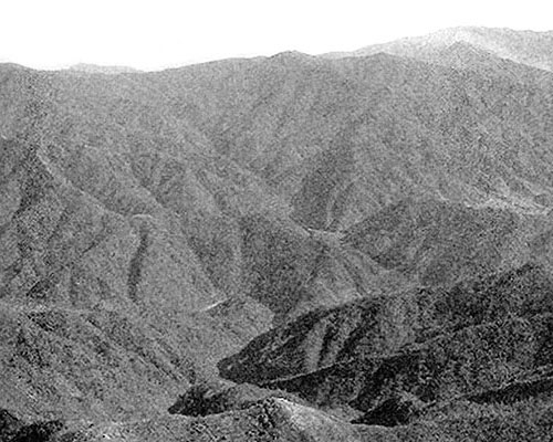 The Taebaek Mountain Range in North Korea runs north to south near the Sea of Japan and naturally separates the country in half.