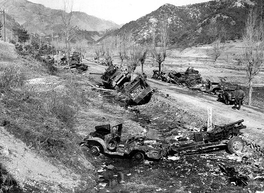 All that remained after those fateful days when the 2nd Infantry Division ran the &ldquo;gauntlet&rdquo; of fire blocks at Kunu-ri were those abandoned and destroyed vehicles that the Chinese could not &ldquo;cannibalize.&rdquo;