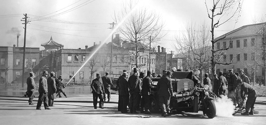 A single working fire &ldquo;truck&rdquo; (actually a motorcycle) was available to fight fires in P&rsquo;yongyang in late 1950.