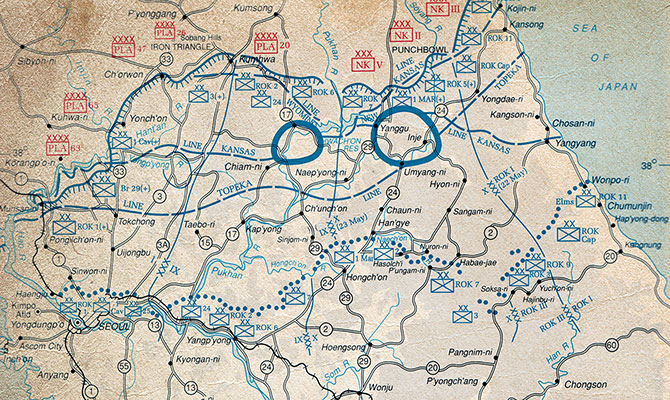 The 2nd Rangers were attached to the 7th Infantry Division. The action at Hill 581 was part of the Eighth Army advance north to reestablish the Kansas Line.