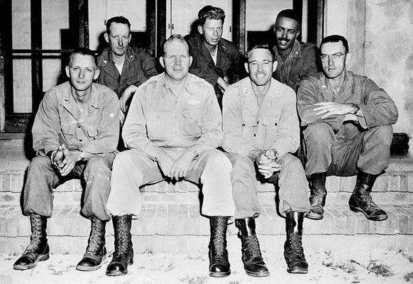 The original 1st L&L Company officers in Seoul, Korea, October 1951.