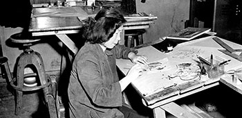 South Korean artists worked side-by-side with 1st L&L illustrators in the G-3 Psywar Section at EUSAK headquarters