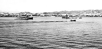 Snow covered the port of Hungnam the week before Christmas 1950.